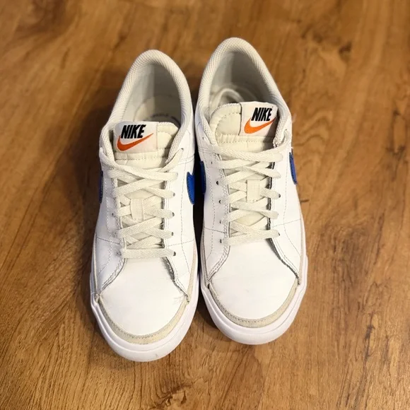 Nike Court Legacy Shoes Sneakers Size 5Y White Royal Blue Youth DA5380-101 - Picture 3 of 6